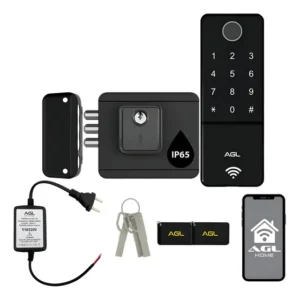 Fechadura De Portao Agl Ultra Touch Biometria Tag Senha