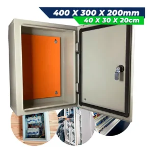 Caixa Estanque Autack Caixa Comando Hermética IP54 Aço Carbono 40x30x20cm