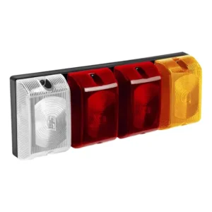 Lanterna Traseira Carreta Universal C/4 Lentes 1am-2vm-1cr