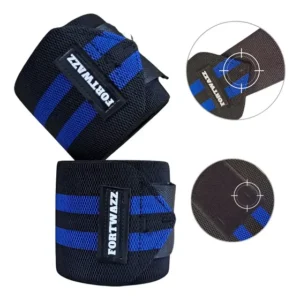 Faixa Joelho Agachamento ZZ500 Alta Compressão Powerlifting Lpo Cor Faixa Preta/Azul Dpazz Sports Fortwazz