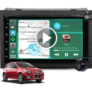 Central Multimidia Mp10 Painel Agile Carplay Sem Fio Bt Usb Cor Chevrolet Agile 2010 2011 2012 2013 2014 2015 2016