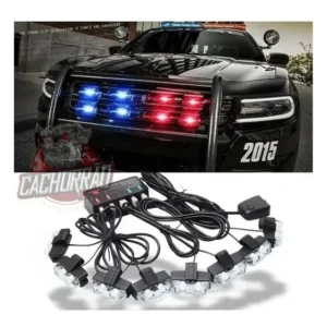 Kit Strobo 08 Farol Led Pisca Automotivo Tipo Giroflex 12v