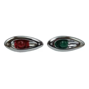Luz De Navegação Led Olho De Tubarão P/ Barco - Cromado