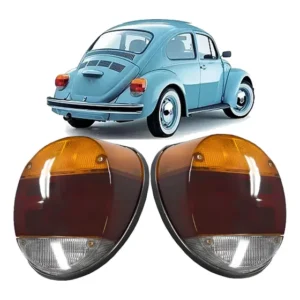 Par Lente Lanterna Traseira Fusca Fafa 1959 A 1991 Tricolor