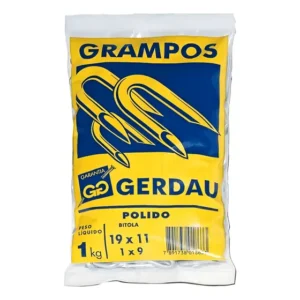 Kit 6kg Grampo Para Arame Cerca 1x9 Gerdau