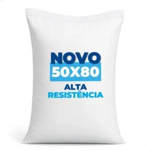 100 Sacos de Ráfia Branco 50x80cm Resistentes para Entulho e Reciclagem