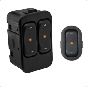 Par Botão De Vidro Elétrico Celta Corsa Astra Led Ambar