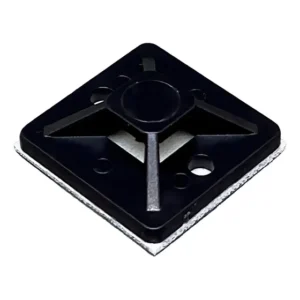 50un Fixador Autoadesivo Nylon 6.6 Preto 20x20mm