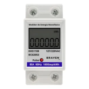 Medidor Consumo De Energia Monofásico 80a Digital