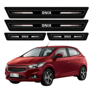 Kit 8 Peças Soleira De Porta Protetora Para Onix 2013 A 2022