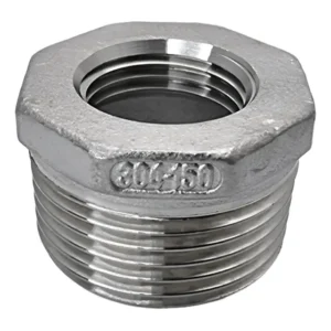 Conexão Inox 304 Bucha Redução 1 Polegada M X 1/2 F Bsp
