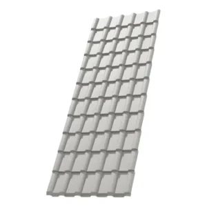 Telhas 3,30mx0,88m De Pvc Estilo Plan - Modelo 6 Ondas Cinza
