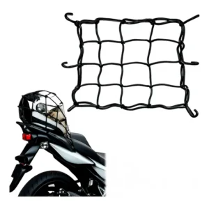 Rede Elástica Moto 6 Ganchos Reforçados 40cm Capacidade 5l
