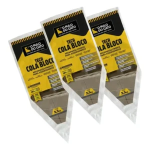 Kit 3 Unidade Cola Tijolos E Blocos De Ceramica Concreto 7kg