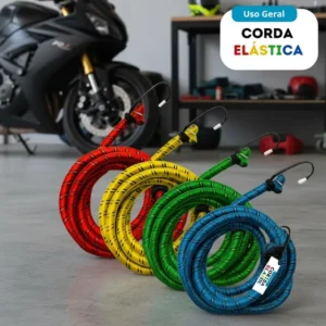 Kit Com 4 Cordas Elásticas 1,20 M Para Fixação De Carga Moto
