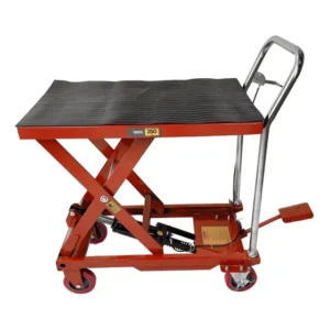 Mesa Hidráulica Pantográfica 250 Kg Vermelho Ribeiro-rmpi001
