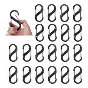 20 Peças De Mosquetão, Ganchos Duplos Em Forma De S Mochila