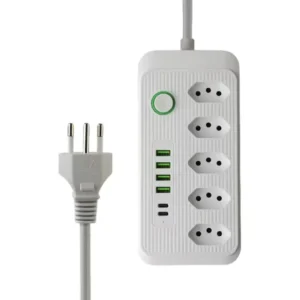 Extensão 5 Tomadas E 1 Pd 4 Usb Led Bivolt Power 127v/220v