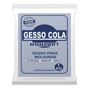 Gesso Cola Colagem Molduras, Sancas, Rodapés, Drywall- 1kg