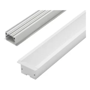 Perfil Led Embutir Gesso 60mm = 66mm Largo Grosso 2 Metros