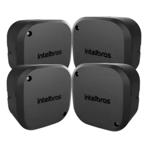 Kit 4 Caixas Passagem Câmera Cftv Vbox 1100 Black Intelbras