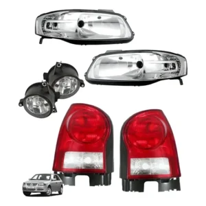 Kit Iluminação Gol G4 Cromado E Bicolor + Farol Auxiliar