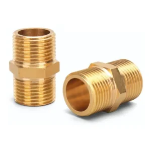 2 Peças Niple Duplo Conexão Latão 1/2 - 1/2 Rosca Bsp - Kit