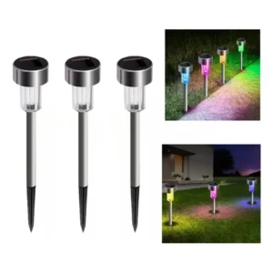 3 Peças De Luzes Solares Para Jardim, Embutidas No Chão 1.2v