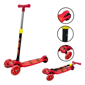 Patinete Scooter Infantil Dobrável E Ajustável Com Freio