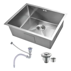 Cuba Inox Escovado Quadrada 50x40 Gourmet Com Acessórios
