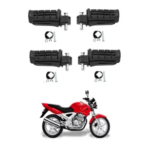 Kit Pedaleiras Apoio Honda Cbx 250 Twister 2001/2008 4 Peças