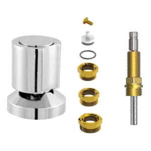 Kit Reparo Salva Registro Pressão Chuveiro Universal C-40 º Acabamento Cromado Cor Prateado