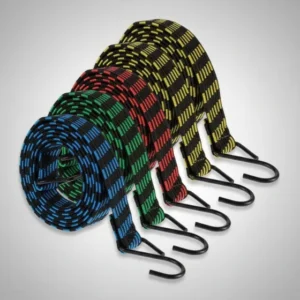 Kit 2x Faixa Elástica Com Gancho Bagagem Moto Bike 2 Metros