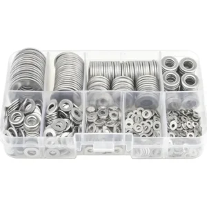 Kit 580 Arruelas Lisa M2 M2.5 M3 M4 M5 M6 M8 M10 M12 Zincada