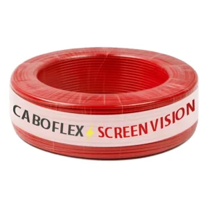 Fio 4mm Cabo Flexível Rolo Com 25 Metros Elétrico 750v Cor Vermelho Marca Screen Vision