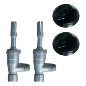 2x Kit Botão + Ramal Para Chapas De Lanche Conexão Meia Lua