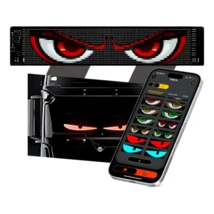Olhos Led Para Para-brisa De Caminhão, Painel Flexível 176x19cm, Letreiro Digital Programável, Mensagens Rolantes Rgb, Alta Luminosidade, Efeito Decorativo Automotivo, Fácil Instalação E Controle Por