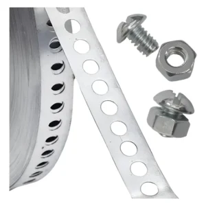 Fita Perfurada Aço Galvalume Abraçadeira 19x10m Com Parafuso