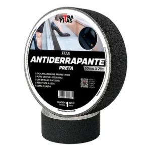 Fita Antiderrapante Ultra Fitas Preta 20m x 50mm para Escadas e Rampas