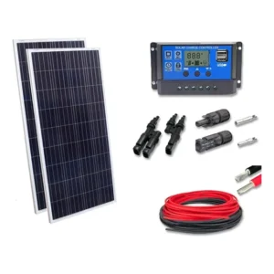 Kit Placa Solar Monocristalina Resun 310W 2x155W com Controlador PWM