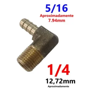 Conexao Cotovelo Com Espigao Rosca 1/4 Npt P/ Mangueira 5/16