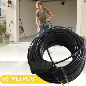 Extensão Eletrica 50 Metros Reforçada 10/20a Obra Profissional Cor Preto Ms Eletro Eletrônica