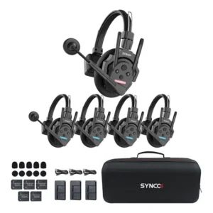 Fone 5 Headset Sem Fio Intercomunicador X5 Pro Synco Xtalk Preto