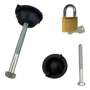 Kit Porca E Parafuso Estepe Para Pickup Fiat Strada Com Furo