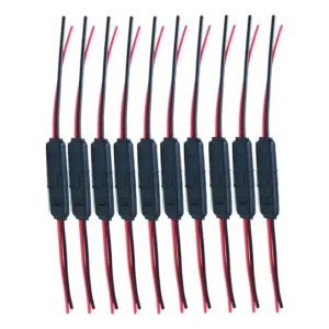 Kit 10 Chicote Conector Plug 2 Vias 1,5mm Falante Farol Milh