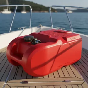 Tanque De Combustível 24 Litros Vermelho Para Motor De Popa