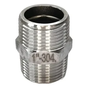 Conexão Niple 1 Polegada Aço Inox 304 Duplo Sextavado