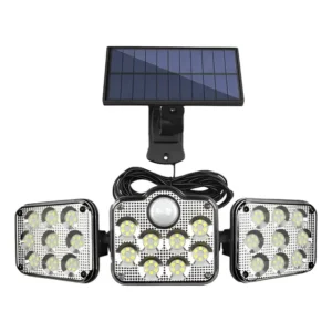 Luminária Solar Split 138 Leds Sensor De Movimento Externa