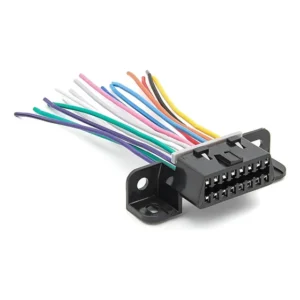 Conector Obd2 Tomada Fêmea Com Cabo 16pinos P/ Montável Obd
