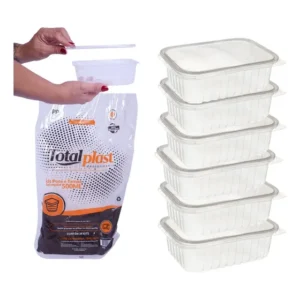 Pote Descartável 500ml Freezer Microondas Marmita - 24 Un.